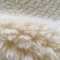 Yellow Lamb Hair with Plain Silver Thread Fake Fur